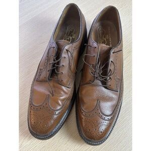 RARE Vtg Florsheim Imperial 93602 Brown Kenmoor Gunboat Shoe V Cleat Sz 11 B
